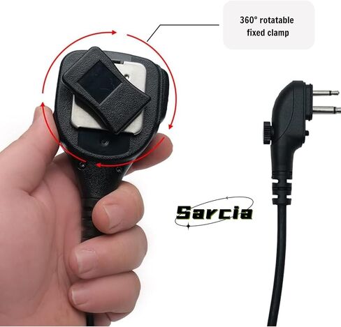 ميكروفون مكبر صوت لأجهزة الراديو Hytera HYT متوافق مع TC-508 TC-580 BD502i PD502 PD482i PD402i PD562i BD502 جهاز اتصال لاسلكي ثنائي الاتجاه مع مقبس 3.5 مم، عبوتان in Kuwait