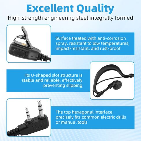 Two-Way Radio Earpiece Compatible with Midland Ear-Clip Headset for Midland Walkie Talkie Earpiece，Walkie Talkie Headphones Fit for Midland All GXT, LXT and G-Series，2 Pack in Kuwait