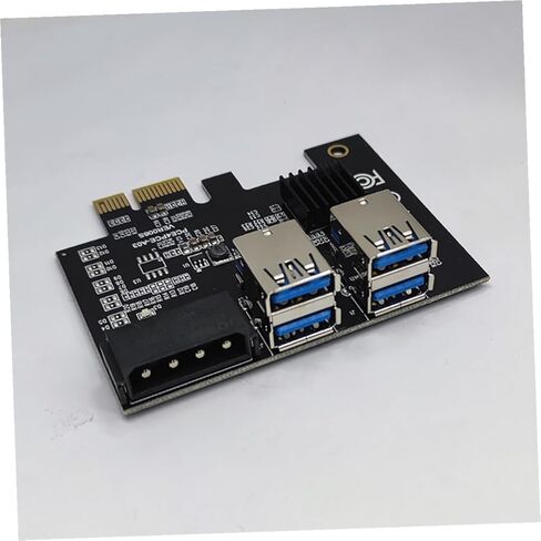 بطاقة Pci e USB 3.0 Riser 4 فتحات Pci e، ملحقات كمبيوتر للتعدين والتوسع، محول تمديد إلكتروني لإلكترونيات الكمبيوتر المكتبي in Kuwait