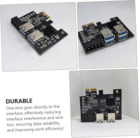 بطاقة Pci e USB 3.0 Riser 4 فتحات Pci e، ملحقات كمبيوتر للتعدين والتوسع، محول تمديد إلكتروني لإلكترونيات الكمبيوتر المكتبي in Kuwait