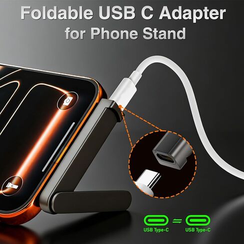 Duttek 240W USB C محول الزاوية اليمنى مع موسع حامل الهاتف القابل للطي، محول USB C ذكر إلى أنثى 90 درجة، للهاتف، واستخدام مكتب الكمبيوتر اللوحي، والألعاب المحمولة، والبث، والاستخدام المكتبي، Gun Gray-2 Pack in Kuwait