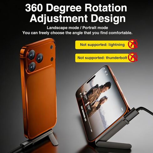 Duttek 240W USB C محول الزاوية اليمنى مع موسع حامل الهاتف القابل للطي، محول USB C ذكر إلى أنثى 90 درجة، للهاتف، واستخدام مكتب الكمبيوتر اللوحي، والألعاب المحمولة، والبث، والاستخدام المكتبي، Gun Gray-2 Pack in Kuwait