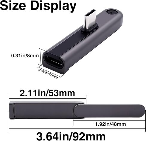 Duttek 240W USB C محول الزاوية اليمنى مع موسع حامل الهاتف القابل للطي، محول USB C ذكر إلى أنثى 90 درجة، للهاتف، واستخدام مكتب الكمبيوتر اللوحي، والألعاب المحمولة، والبث، والاستخدام المكتبي، Gun Gray-2 Pack in Kuwait