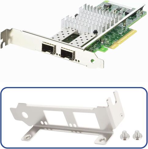 قطعتان من دعامة منخفضة المستوى متوافقة مع Intel X520-DA2 X520-SR2 E10G42BTDA E10G42BFSR 10GbE ثنائي المنفذ SFP + بطاقات محول الشبكة in Kuwait