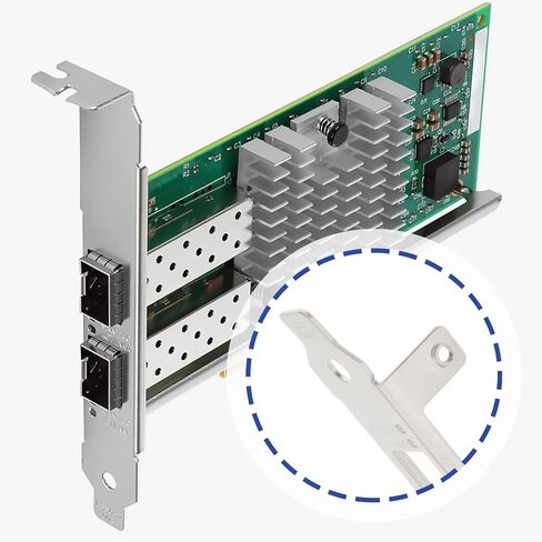 قطعتان من دعامة منخفضة المستوى متوافقة مع Intel X520-DA2 X520-SR2 E10G42BTDA E10G42BFSR 10GbE ثنائي المنفذ SFP + بطاقات محول الشبكة in Kuwait