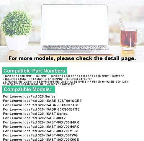 L16M2PB1 L16L2PB2 L16L2PB3 L16C2PB2 L16M2PB2 L16S2PB2 Laptop Battery for Lenovo Ideapad 320-14AST 14IAP 320-14IKB 320-14ISK 320-15ABR 320-15AST 15IKB 320-15ISK 320-17AST 320-17ABR 320-17IKB in Kuwait