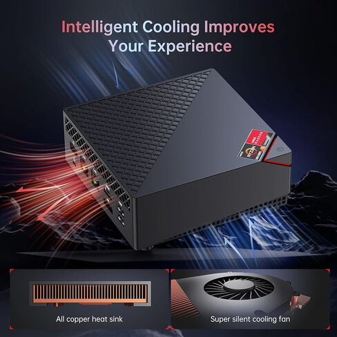 كمبيوتر ألعاب صغير ACEMAGIC AMD Ryzen™ 7 5700U، ذاكرة وصول عشوائي DDR4 سعة 16 جيجابايت، ومحرك أقراص SSD سعة 512 جيجابايت، Wind 11 Pro 8 نوى/16 خيط، أجهزة كمبيوتر صغيرة (حتى 4.4 جيجا هرتز) شاشة ثلاثية 4K لسطح المكتب الصغير بلوتوث/واي فاي 6/مكتب in Kuwait