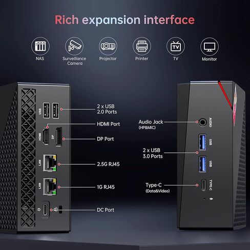 كمبيوتر ألعاب صغير ACEMAGIC AMD Ryzen™ 7 5700U، ذاكرة وصول عشوائي DDR4 سعة 16 جيجابايت، ومحرك أقراص SSD سعة 512 جيجابايت، Wind 11 Pro 8 نوى/16 خيط، أجهزة كمبيوتر صغيرة (حتى 4.4 جيجا هرتز) شاشة ثلاثية 4K لسطح المكتب الصغير بلوتوث/واي فاي 6/مكتب in Kuwait