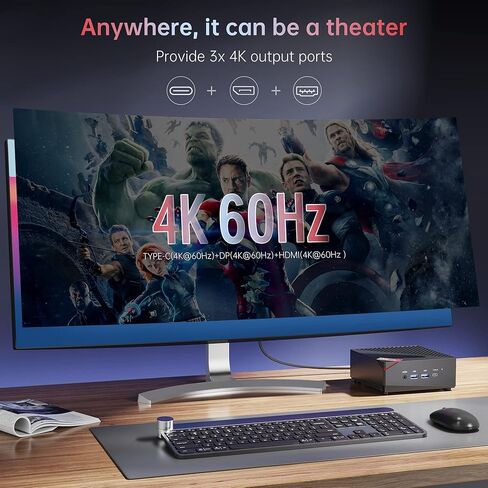 كمبيوتر ألعاب صغير ACEMAGIC AMD Ryzen™ 7 5700U، ذاكرة وصول عشوائي DDR4 سعة 16 جيجابايت، ومحرك أقراص SSD سعة 512 جيجابايت، Wind 11 Pro 8 نوى/16 خيط، أجهزة كمبيوتر صغيرة (حتى 4.4 جيجا هرتز) شاشة ثلاثية 4K لسطح المكتب الصغير بلوتوث/واي فاي 6/مكتب in Kuwait