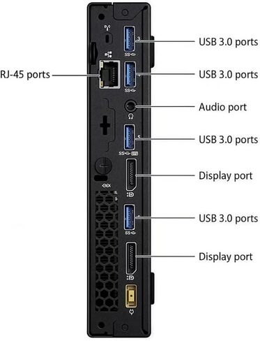 Lenovo ThinkCentre M715Q Mini Tiny Desktop PC, AMD PRO A12-9800E, 8GB RAM, 256GB SSD, Displayport, RJ-45, WiFi, Bluetooth, Windows 11 Pro (Renewed) in Kuwait