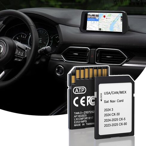 أحدث بطاقة SD للملاحة لعام 2026 لمازدا CX-5 - KMV666EZ1C، بطاقة SD للملاحة بخرائط GPS المتوافقة مع Mazda CX5 2024-2025، CX30 2024، CX90 2023-2025، بطاقات SD Mazda CX5 المحدثة للولايات المتحدة الأمريكية/CAN/MEX in Kuwait