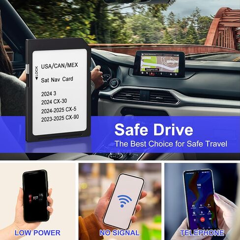 أحدث بطاقة SD للملاحة لعام 2026 لمازدا CX-5 - KMV666EZ1C، بطاقة SD للملاحة بخرائط GPS المتوافقة مع Mazda CX5 2024-2025، CX30 2024، CX90 2023-2025، بطاقات SD Mazda CX5 المحدثة للولايات المتحدة الأمريكية/CAN/MEX in Kuwait