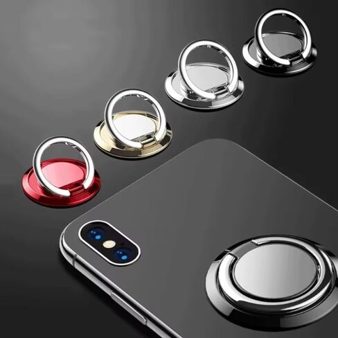 حامل هاتف صغير قابل للطي على شكل حلقة إصبع لهاتف iPhone 17 16 15 14 13 Samsung S25 Xiaomi Huawei Mount حامل للهاتف المحمول (بنفسجي/紫罗兰) in Kuwait