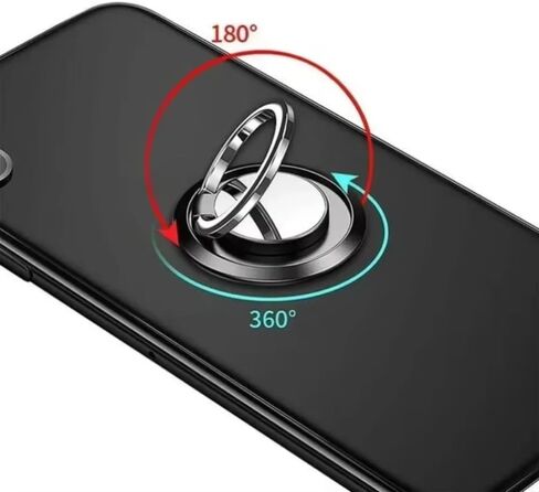 حامل هاتف صغير قابل للطي على شكل حلقة إصبع لهاتف iPhone 17 16 15 14 13 Samsung S25 Xiaomi Huawei Mount حامل للهاتف المحمول (بنفسجي/紫罗兰) in Kuwait