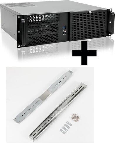 RackChoice 20" Rail with 3U Chassis 3x5.25 / ATX PSU Upside and Down Both Support in Kuwait