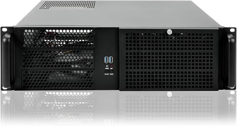 RackChoice 20" Rail with 3U Chassis 3x5.25 / ATX PSU Upside and Down Both Support in Kuwait