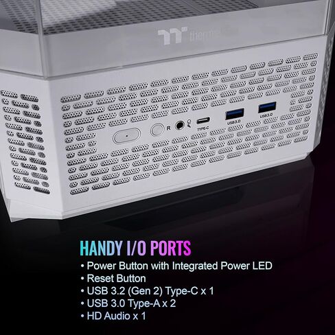 Thermaltake View 370 TG ARGB برج متوسط؛ مراوح 1 × 360 مم و1 × 120 ARGB PWM متضمنة؛ دعم راد 360 مم؛ خلوص وحدة معالجة الرسومات 420 مم؛ دعم الموصل المخفي (ATX/mATX)؛ دعم GPU العمودي؛ الثلج؛ CA-11N-00M6WN-00 in Kuwait