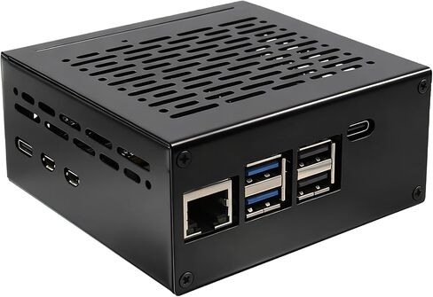 Geekworm X1207-C1 حافظة معدنية لـ Raspberry Pi 5 وX1207/ X1208 UPS Shield in Kuwait