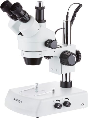 AmScope 3.5X-45X Trinocular Stereo Zoom Microscope with Dual Halogen Lights with 10MP USB3 Camera in Kuwait