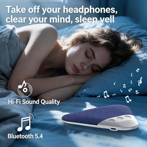 Pillow Speakers for Sleeping, 2026 Upgraded Bluetooth Under Pillow Speaker with White Noise Timer for Side Sleepers Adults Kids (Blue) in Kuwait