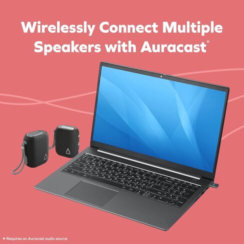مكبر صوت بلوتوث 5.3 محمول مقاوم للماء من Creative MUVO Flex مزود بتقنية Auracast، عمر بطارية يصل إلى 10 ساعات، مقاوم للماء IP67، وأداء جهير قوي (أسود) in Kuwait