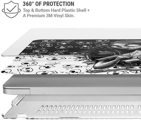 حقيبة كمبيوتر محمول Skinit Plus متوافقة مع جهاز MacBook Air 15in (2023) - مرخصة رسميًا من Disney The Nightmare Before Christmas Sally Art Design in Kuwait