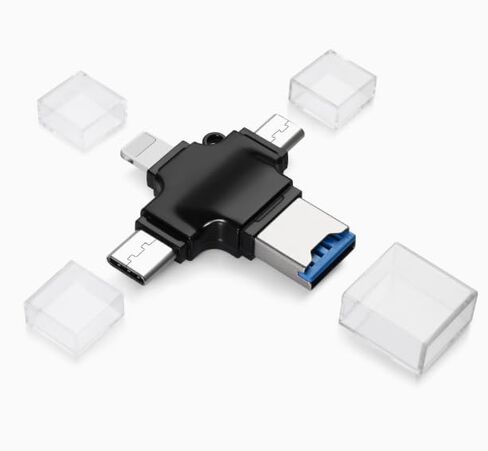 Diymore 4 في 1 USB 3.0 وUSB-C إلى محول قارئ بطاقات SD، نقل بيانات عالي السرعة لأجهزة MacBook Pro وiPad Pro وSamsung Notebook وDell XPS in Kuwait