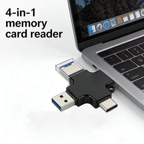 Diymore 4 في 1 USB 3.0 وUSB-C إلى محول قارئ بطاقات SD، نقل بيانات عالي السرعة لأجهزة MacBook Pro وiPad Pro وSamsung Notebook وDell XPS in Kuwait