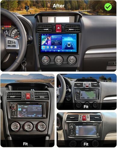 راديو سيارة 8 النواة 4 + 64 جيجابايت لسيارة Subaru XV Crosstrek 2013 2014، Impreza 2012 2013 2014، Forester 2014 2015، Wireless CarPlay Android Auto Ready، التحكم في عجلة القيادة، شاشة QLED مقاس 9 بوصات in Kuwait