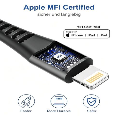 كابل USB C إلى Lightning بطول 3FT+6FT [معتمد من Apple MFi] سلك شحن iPhone من النايلون المضفر لشاحن iPhone كابل Lightning 2 حزمة كابل iPhone Lightning لهاتف iPhone 14 13 12 11 Pro Max XR XS 8 7 6 Plus SE in Kuwait