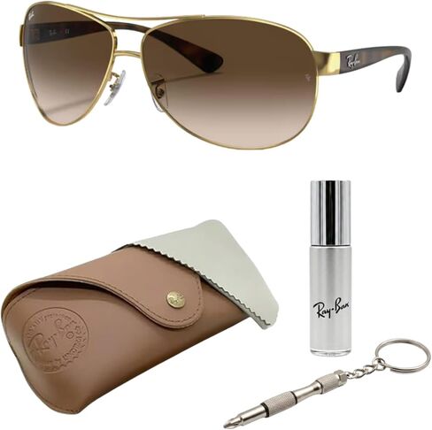 Ray-Ban RB3386 Pilot Shape Sunglasses with Official Eyewear Kit Bundle in Saudi Arabia