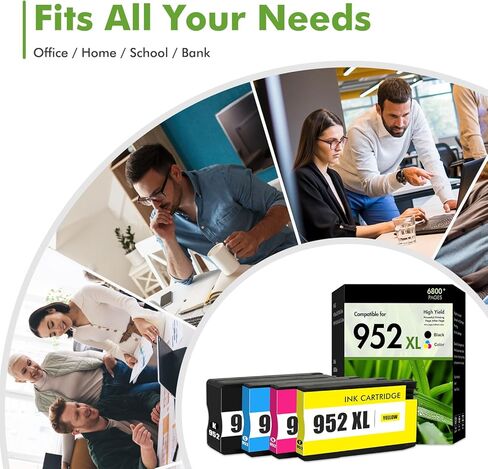 952 952XL Ink Cartridges Combo Pack Replacement for 952 XL Ink Cartridges Work for OfficeJet Pro 8710 7740 8715 8210 8720 8703 OfficeJet 8702 Printers, 4-Pack (Black/Cyan/Magenta/Yellow) in Kuwait