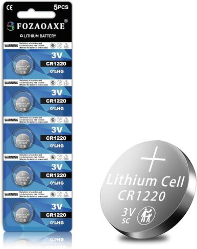 CR1220 Battery 5 Pack, CR1220 3V Lithium Battery, 10-Year Shelf Life Leak-Proof CR 1220 1220 3V Lithium Batteries Button Coin Cell in Saudi Arabia