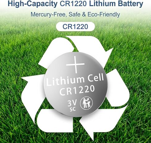 CR1220 Battery 5 Pack, CR1220 3V Lithium Battery, 10-Year Shelf Life Leak-Proof CR 1220 1220 3V Lithium Batteries Button Coin Cell in Saudi Arabia