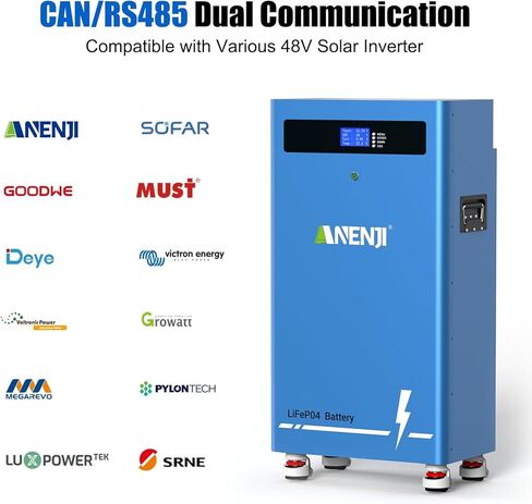 بطارية ليثيوم 15 كيلو وات في الساعة Lifepo4 48V 300Ah، دورة عميقة 16S 200A BMS مع واجهة اتصال CAN وRS485، مثالية لتخزين الطاقة المنزلية، RV، الطاقة الشمسية، خارج الشبكة 51.2V 300Ah in Kuwait