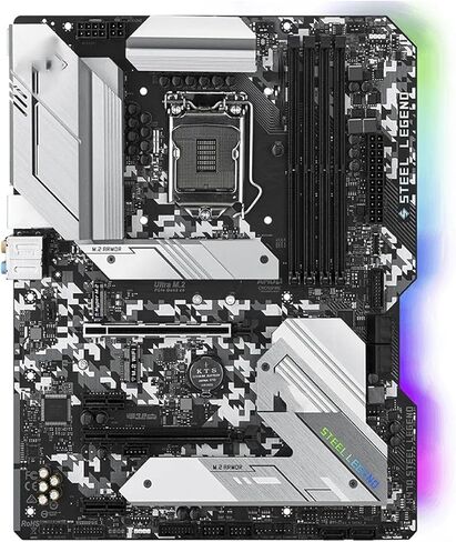 pc Motherboard Fit for ASRock H470 Steel Legend Motherboard Intel LGA 1200 Support I9-11900F I5-11400F I3-10100F I3-10105 CPU M.2 NVMe SSD ATX in Kuwait