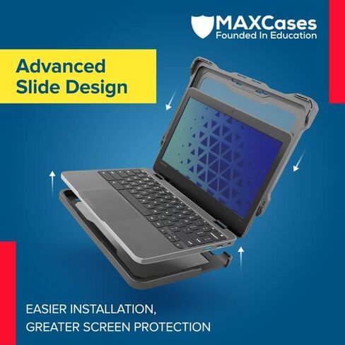 MAXCases Extreme Shell-F Slide Case for Dell 3120 Windows Clamshell (Gray/Clear) in Kuwait