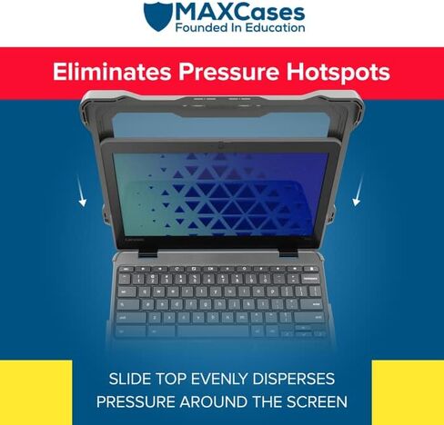 MAXCases Extreme Shell-F Slide Case for Dell 3120 Windows Clamshell (Gray/Clear) in Kuwait