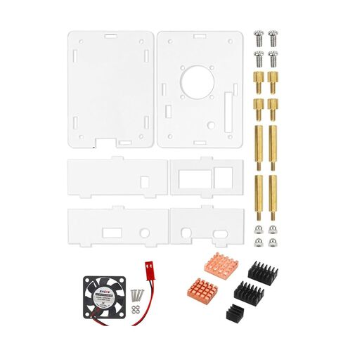 غطاء شفاف لمروحة المشتت الحراري لـ Orange Pi 4 LTS علبة أكريليك صندوق شفاف مع مروحة تبريد (اختياري) in Kuwait