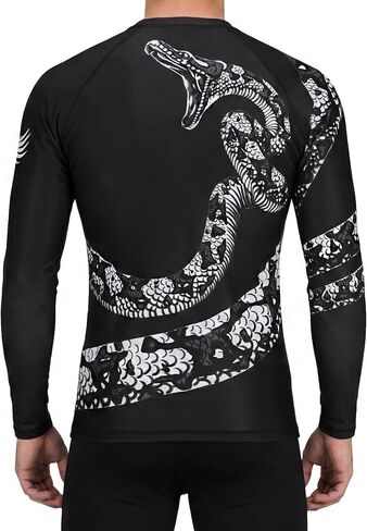 واقي من الطفح الجلدي للرجال من Raven Fightwear بلون أبيض ثعبان معتمد من IBJJF in Saudi Arabia