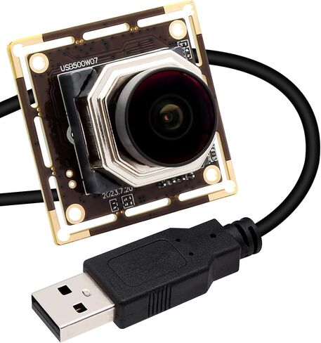 وحدة كاميرا USB Svpro 5MP 30FPS بتركيز تلقائي، عين السمكة بزاوية واسعة 138 درجة، مستشعر IMX335، كاميرا ويب أمان منخفضة الإضاءة لرؤية جهاز الكمبيوتر، توصيل وتشغيل UVC لنظام التشغيل Windows وMacOS وLinux وAndroid in Kuwait