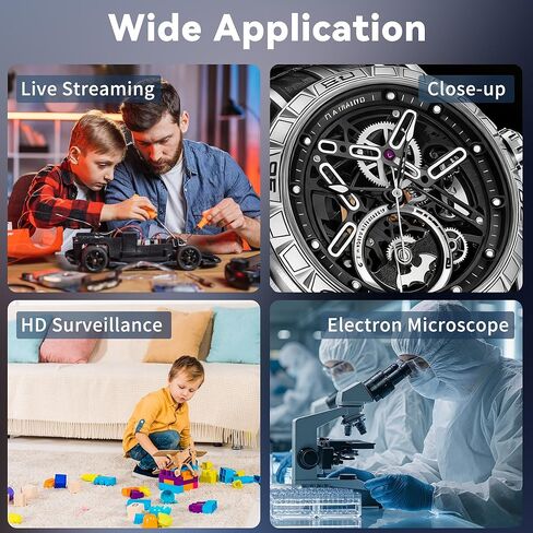 كاميرا ماجنوليا USB كاميرا ويب 8 ميجابكسل 10X بصرية قابلة للتكبير مع عدسة يدوية متغيرة البؤر CS 5-50 مم، كاميرا ويب بمستشعر CMOS IMX179 تكبير وتصغير توصيل الكاميرا الصناعية وتشغيلها لنظام التشغيل Linux Windows Raspberry Pi in Kuwait
