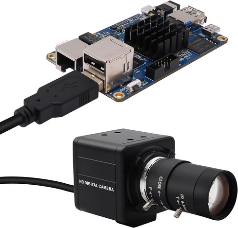 كاميرا ماجنوليا USB كاميرا ويب 8 ميجابكسل 10X بصرية قابلة للتكبير مع عدسة يدوية متغيرة البؤر CS 5-50 مم، كاميرا ويب بمستشعر CMOS IMX179 تكبير وتصغير توصيل الكاميرا الصناعية وتشغيلها لنظام التشغيل Linux Windows Raspberry Pi in Kuwait