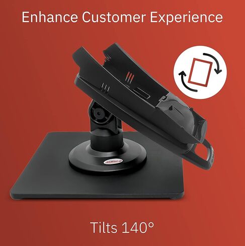 حامل طرفي مثبت على عمود مدمج من ENS Tailwind Ingenico ICT 220/ICT 250 مقاس 3 بوصات مع لوحة قاعدة مربعة قائمة بذاتها للتنقل، أسود in Kuwait