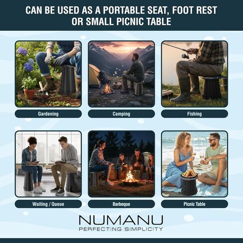 NUMANU 2026 مقعد كبير الحجم قابل للطي مقاس 3XL، أقصى وزن 1000 رطل، كرسي مقعد قابل للطي قابل للطي قابل للسحب مقاس 23.2 بوصة أو مسند قدم للسفر in Kuwait