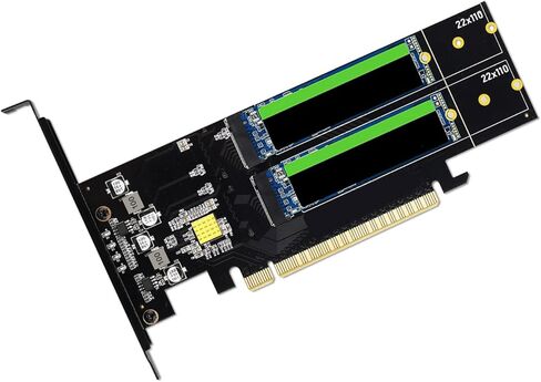 pieceIe4.0 to NVMe Expansion Card Supporting 4Port HDDs Slots RAIDs 0 1 5 and 10 and Aluminum Heat Sink for Stable Storage in Kuwait