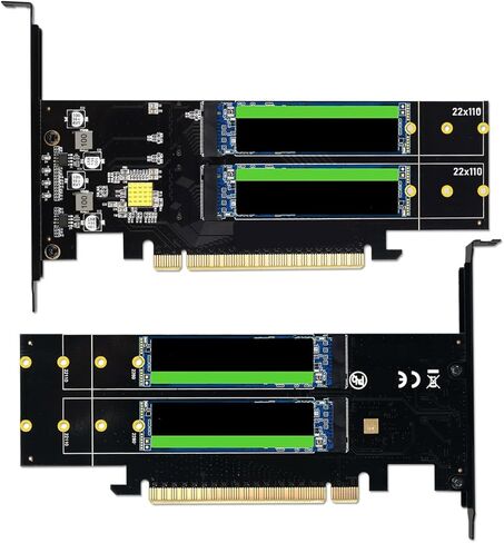 pieceIe4.0 to NVMe Expansion Card Supporting 4Port HDDs Slots RAIDs 0 1 5 and 10 and Aluminum Heat Sink for Stable Storage in Kuwait