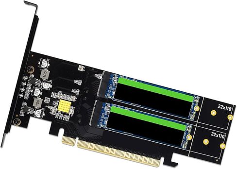 pieceIe4.0 to NVMe Expansion Card Supporting 4Port HDDs Slots RAIDs 0 1 5 and 10 and Aluminum Heat Sink for Stable Storage in Kuwait