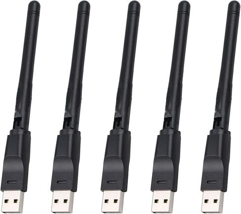 5X RT5370 بطاقة لاسلكية محمولة 2.4G 150Mbps USB واي فاي محول واي فاي هوائي USB جهاز استقبال واي فاي للكمبيوتر وصندوق التلفزيون in Kuwait