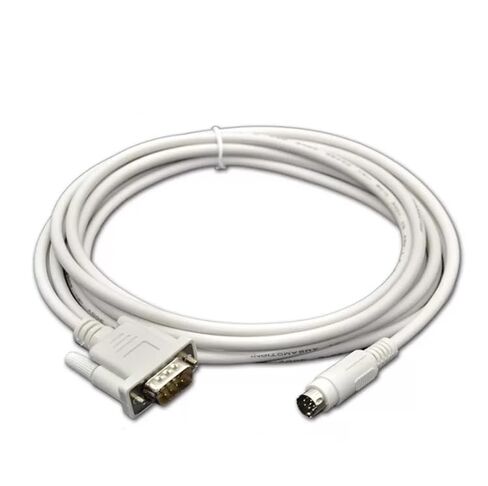 for MT8000-FX Touch Screen MT8000 Connecting FX Series PLC Communication Cable 9-pin Male to 8-pin Round Header White : 2 Meters in Kuwait